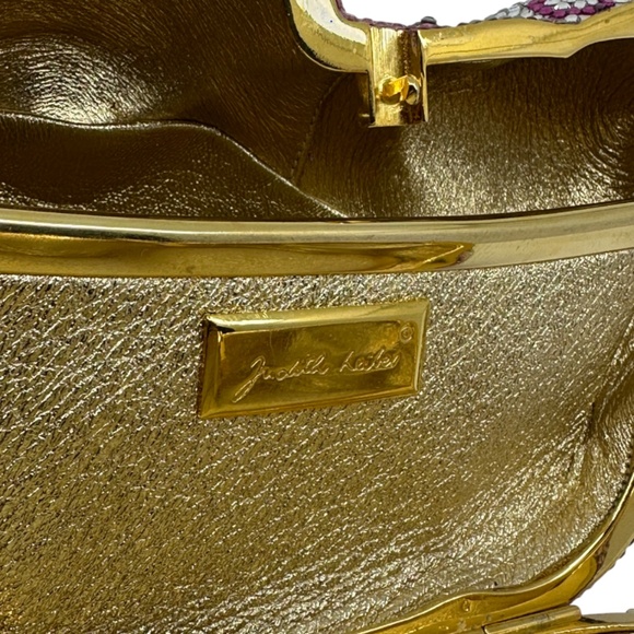 Judith Leiber Multi Color Resting Angel Cat Swarovski Minaudiere Clutch - Picture 12 of 14